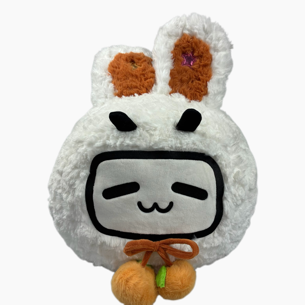 Custom Anime Rabbit Hood Plush Toy, Cartoon TV‑Face Stuffed Doll, OEM ODM Kawaii IP Character Plush