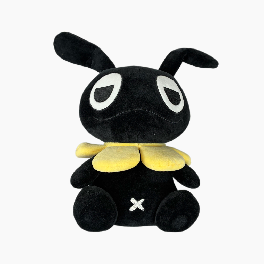 Cool insect image custom plush toy black trendy IP figurine OEM ODM designer plush doll